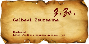 Galbavi Zsuzsanna névjegykártya
